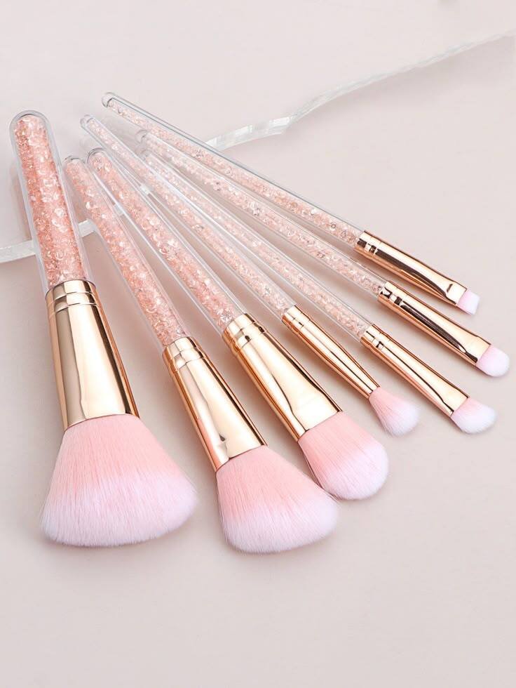 Conjunto de pincéis de maquiagem com 7 peças